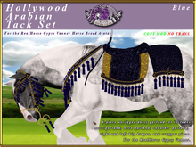 *E* Hollywood Arabian Saddle Set [Boxed] RH Gypsy Vanner Blue