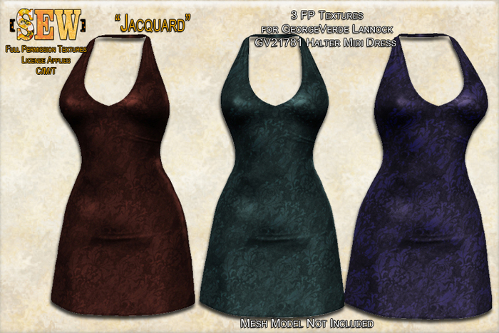 [SEW] FP Tex GV21781 Halter Midi Dress Jacquard