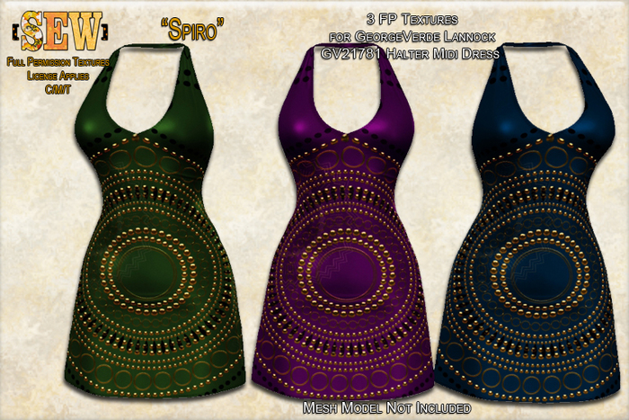 [SEW] FP Tex GV21781 Halter Midi Dress Spiro