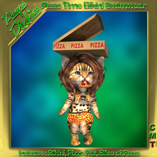 Peeps Dinkies Pizza Time Bikini Swimwear