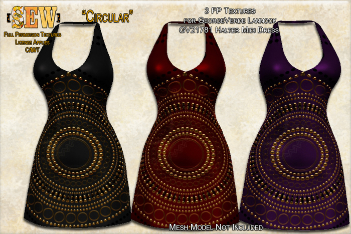 [SEW] FP Tex GV21781 Halter Midi Dress Circular