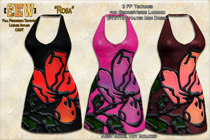 [SEW] FP Tex GV21781 Halter Midi Dress Rosa