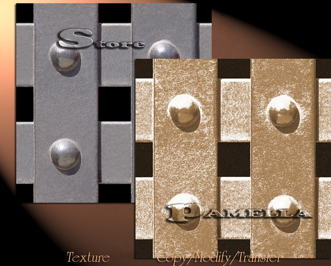 2 texture metal grid with rivets (BOX)