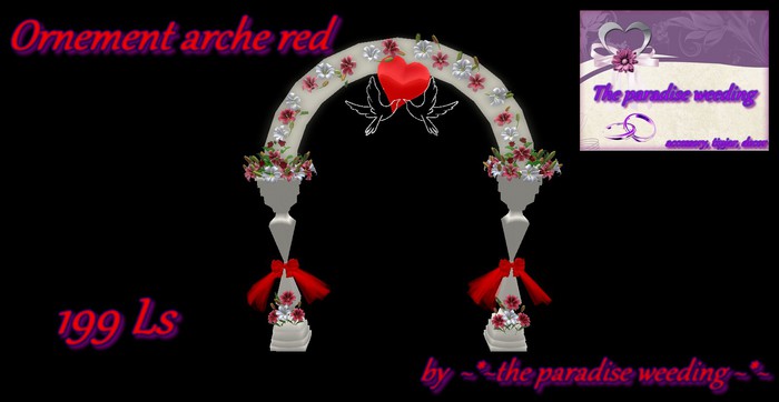 Ornement arche red  by  ~*~the paradise weeding ~*~