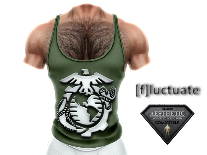 [f] fluctuate - Tank Top - Razorback - Marines