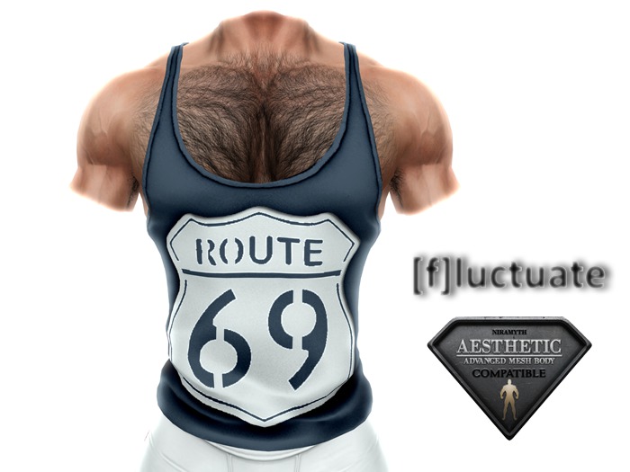 [f] fluctuate - Tank Top - Razorback - Route 69