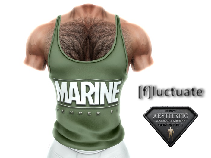 [f] fluctuate - Tank Top - Razorback - Semper Fi