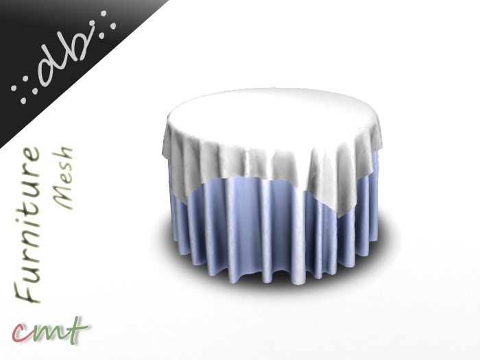 ::db:: Two Elegant Round Tables (smal & large) - Cadet Blue