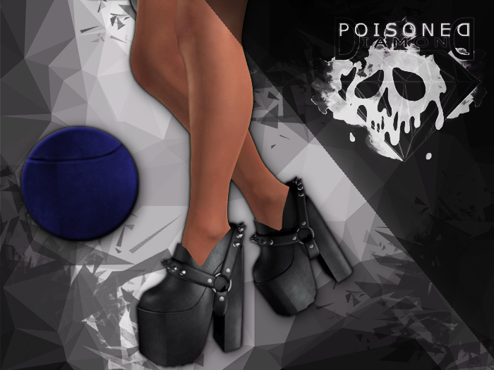 (Poisoned Diamond) Rocker girl shoes BLUE CHROMATIC