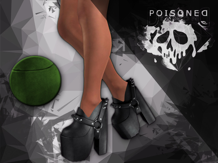 (Poisoned Diamond) Rocker girl shoes GREEN CHROMATIC