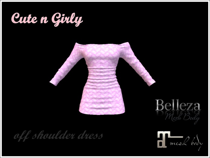 Cute N Girly  Off Shoulder Ruched Dress summer rose MP