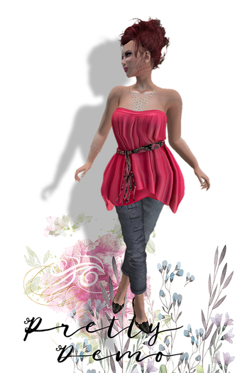 .::Pretty Demo::. Ruffled Silk Dress - Blouse