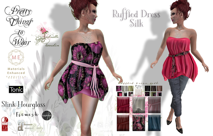 **Updated**.::Pretty Things::.  Ruffled Silk Dress - Blouse
