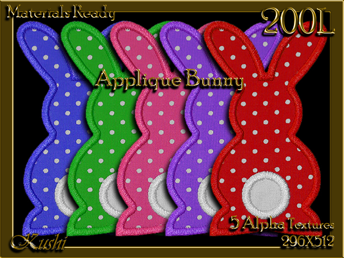 !Kushi! AppliqueBunny Textures -WEAR TO UNPACK