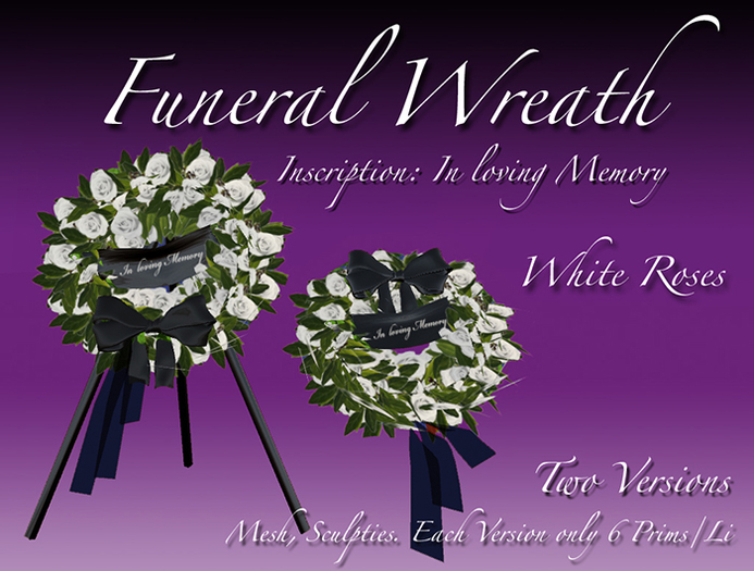 Funeral Wreath - White Roses  --- NC/M/T v1.0 (Boxed)