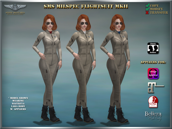 SMS Milspec Flightsuit MkII (female) - SAND 3-Pack