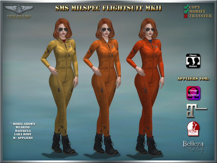 SMS Milspec Flightsuit MkII (female) - ORANGE 3-Pack