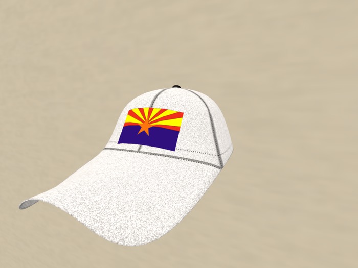 *TusK Baseball Cap, White W/ Arizona Flag (Boxed)
