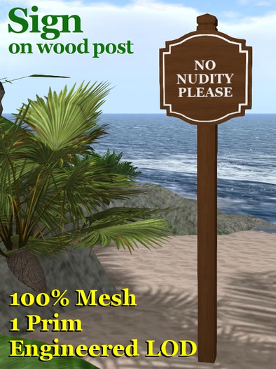 Leaf Illusion: Sign Post - "No Nudity Please" v1.1