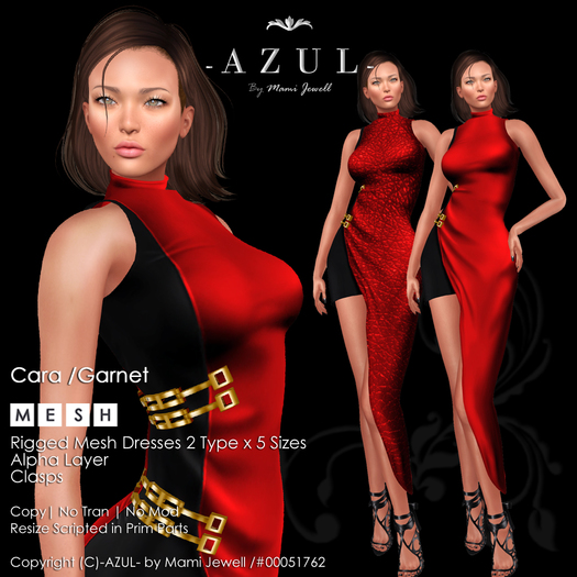 -AZUL- Cara /Garnet
