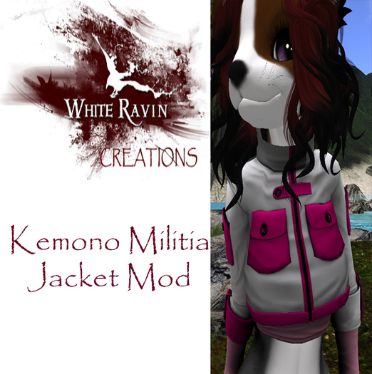 White Ravin Creations - Pink_White Kemono Jacket Mod