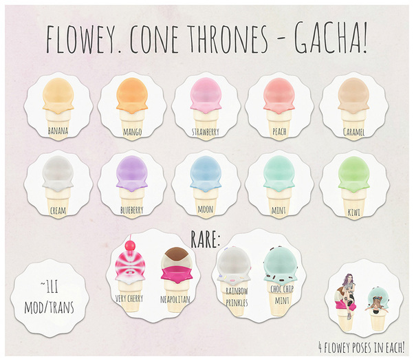 flowey. cone throne / neapolitan RARE