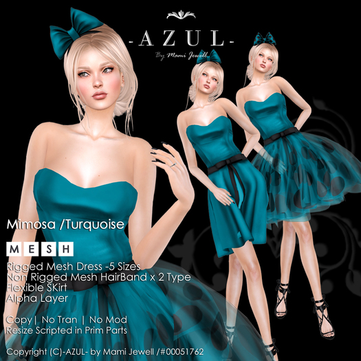 -AZUL- Mimosa /Turquoise