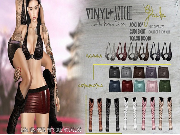 Vinyl + Azuchi- Aoki Top Pak GREY Belleza RARE