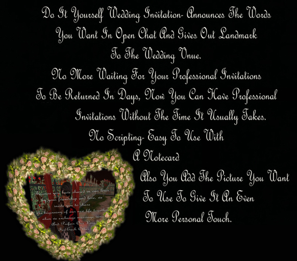 *CHB*DIY* Scrolling Hearts Lavender Rose Wedding Invitation