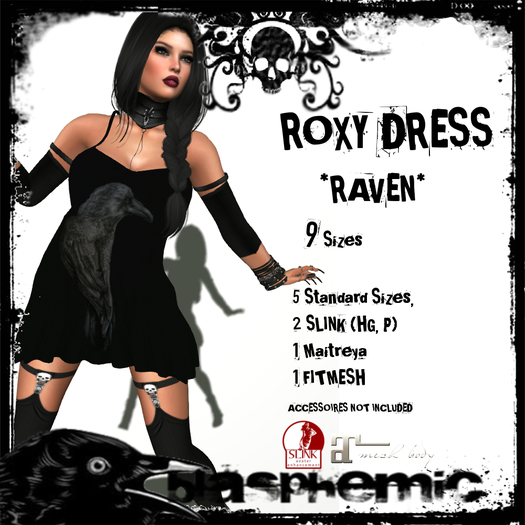 BLASPHEMIC - ROXY DRESS - RAVEN 