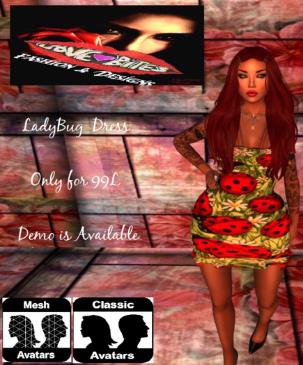 ::: Love Bites Fashion & Designs :::LadyBug Dress (Boxed)