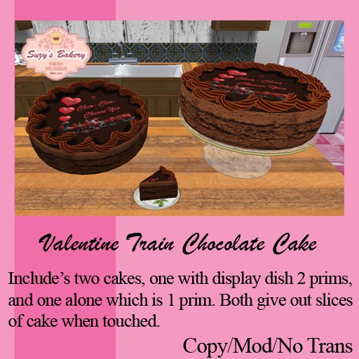 Valentine Train Chocolate Cake