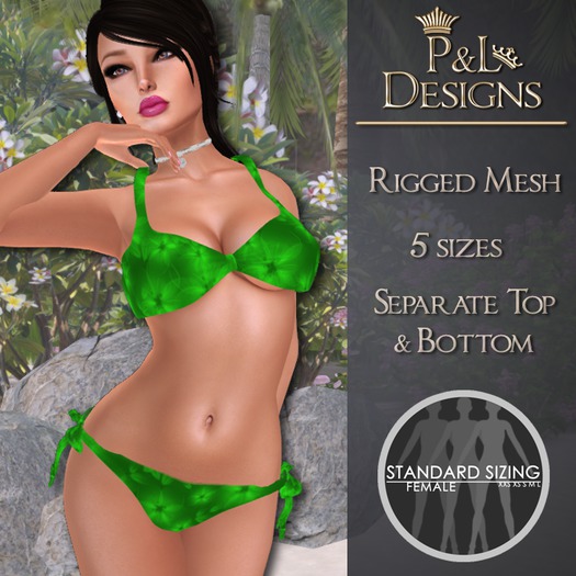 [P&L] - Floral Bikini - Green