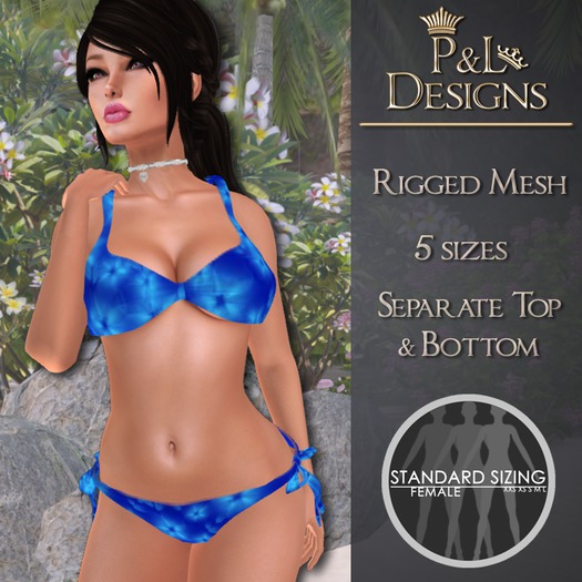 [P&L] - Floral Bikini - Blue