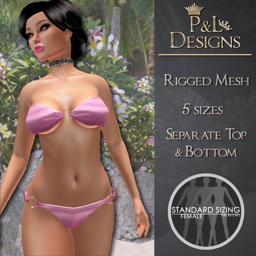 [P&L] - Metallic Bikini Set - Pink **PROMO**