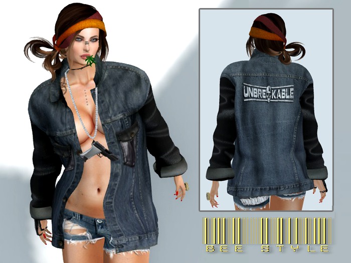 .:Bee:. Mixed Oversized Dark Jacket *ADD TO UNPACK*