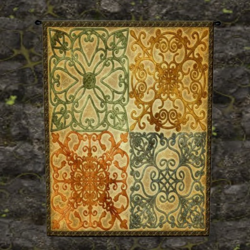 Jasmins Tapestry  Teal and Bronze
