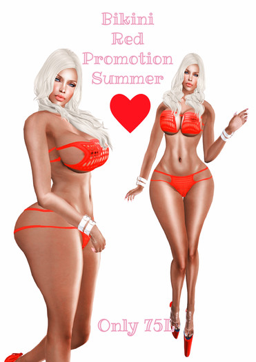 Bikini Red  Hole  X0