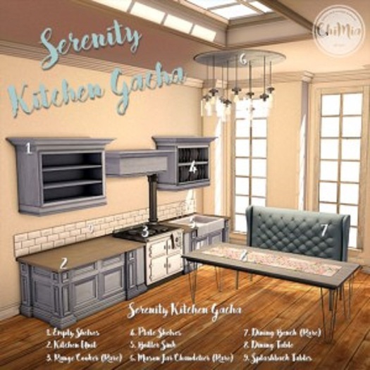 ChiMia:: Serenity Dining Bench RARE