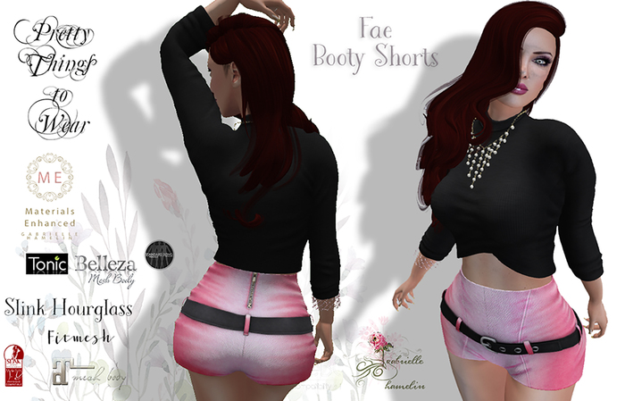 .::Pretty Things::. Fae on HUD - Shorts - Belts - Zipper
