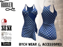 Dress Kendra dotted blue for Maitreya Lara & SLINK Physique & Hourglass, Belleza, Tonic, TMP