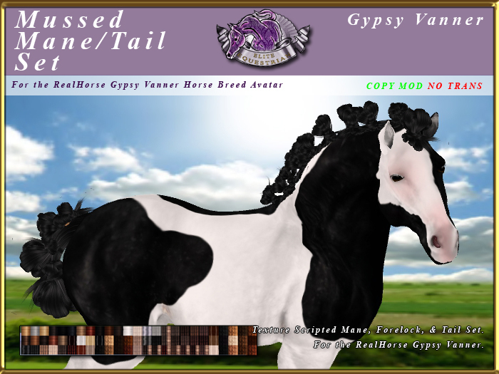 *E* Mussed Mane/Tail Set [BOXED] RH Gypsy Vanner