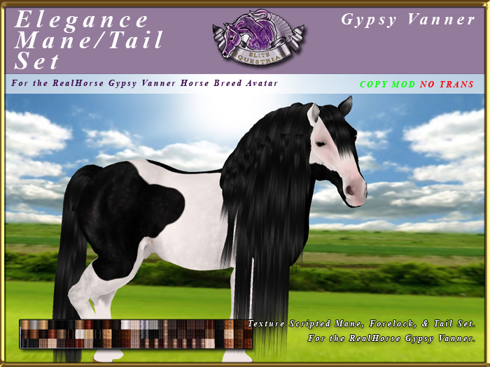 *E* Elegance Mane/Tail Set [BOXED] RH Gypsy Vanner