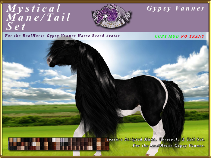 *E* RealHorse Mystical Mane & Tail Set [BOXED] RH Gypsy Vanner
