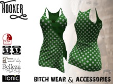 Dress Kendra dotted green for Maitreya Lara & SLINK Physique & Hourglass, Belleza, Tonic, TMP