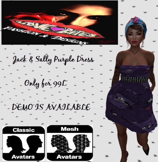 ::: Love Bites Fashion & Designs ::Jack and Sally Dress(BOXED