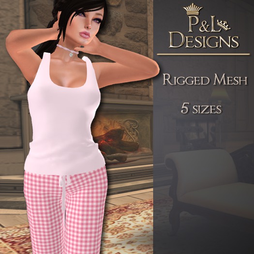 [P&L] - Gingham Pajama Set - Pink