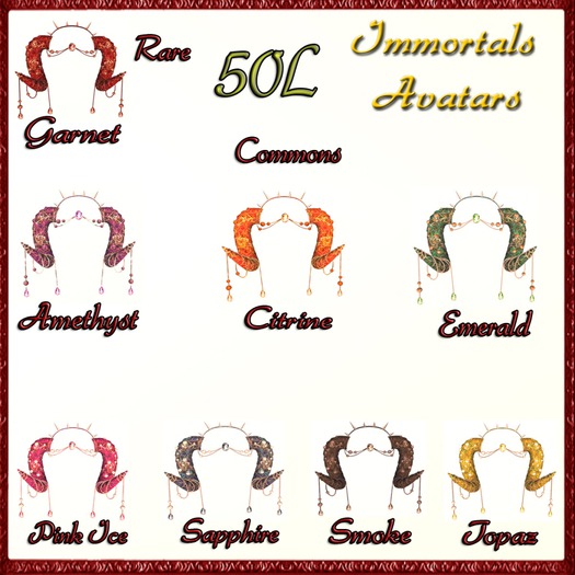 IMMORTALS AVATARS HORNS HEADDRESS "AMETHYST" COMMON