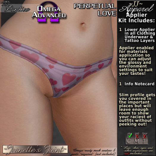 ~JJ~ Panties Omega Applier (perpetual love)