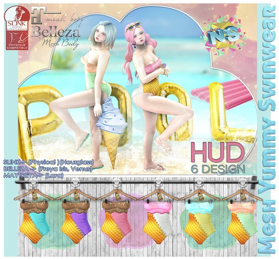 NS::  Mesh Yummy Swimwear (HUD)